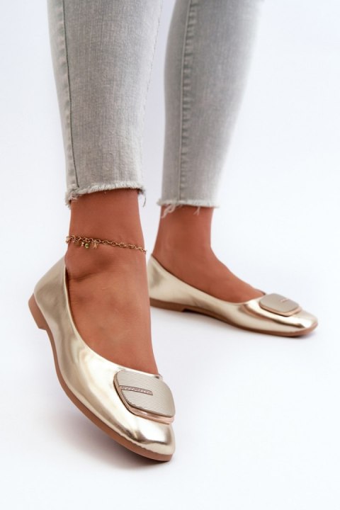 Baleriny Model Edoslli ZA37 Gold - Step in style Baleriny Model Edoslli ZA37 Gold - Step in style