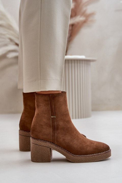 Botki Model Arkesia KE219Brown - Step in style Botki Model Arkesia KE219Brown - Step in style