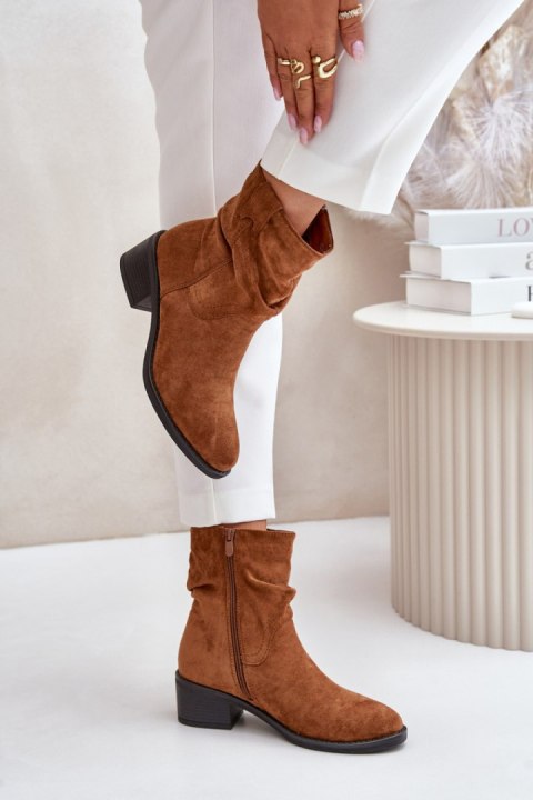 Botki Model Zinanya 1249 Camel - Step in style Botki Model Zinanya 1249 Camel - Step in style