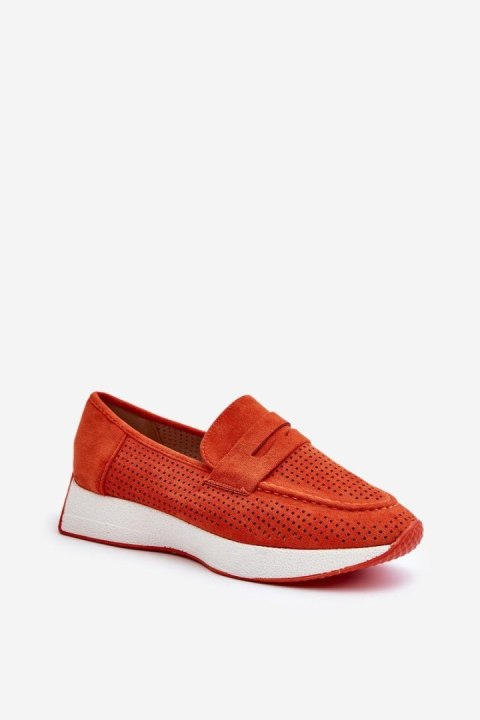Mokasyny Model Inesqua 22-325 Orange - Step in style Mokasyny Model Inesqua 22-325 Orange - Step in style