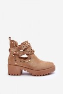 Botki Model Bella 8358 Beige Zamsz - Step in style