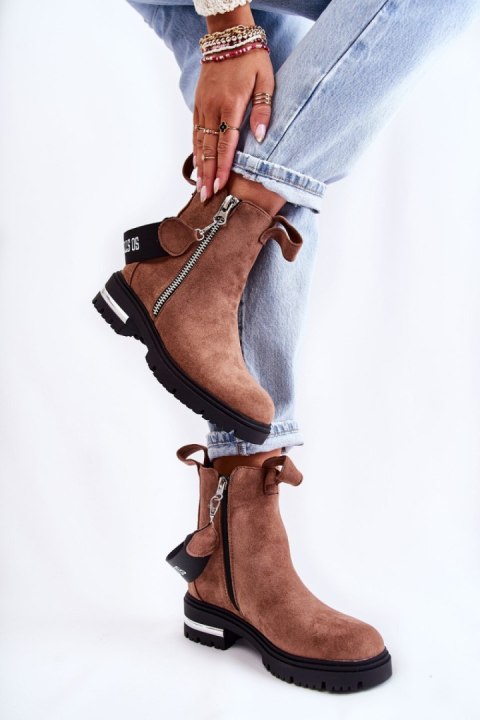 Botki Model Calvaro NC1279 Brown - Step in style Botki Model Calvaro NC1279 Brown - Step in style