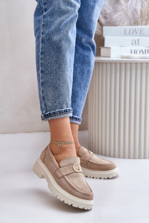 Mokasyny Model Arilva TL276N-63 Khaki - Step in style Mokasyny Model Arilva TL276N-63 Khaki - Step in style
