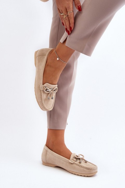 Mokasyny Model Daphikaia LH62 Beige - Step in style Mokasyny Model Daphikaia LH62 Beige - Step in style
