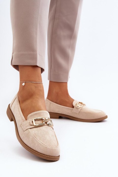 Mokasyny Model Misal 8336-79 Beige - Step in style Mokasyny Model Misal 8336-79 Beige - Step in style