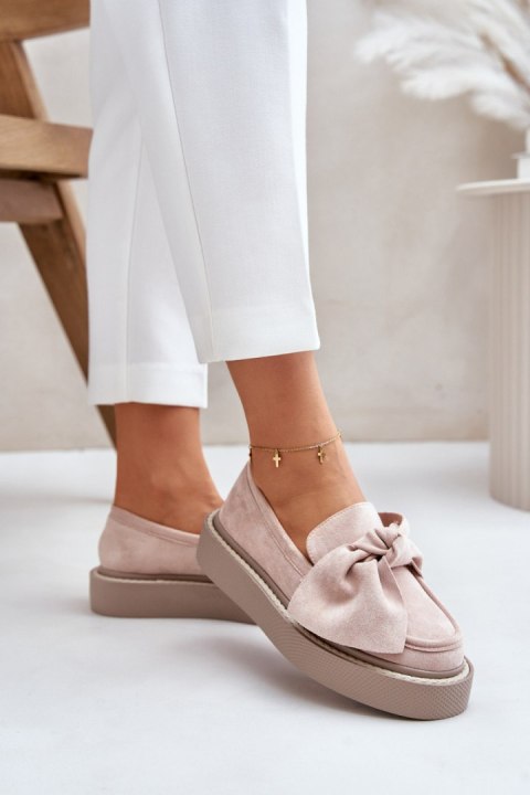 Mokasyny Model Naivine JH372 Powder Pink - Step in style Mokasyny Model Naivine JH372 Powder Pink - Step in style