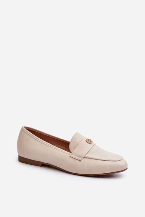Mokasyny Model Sylvaine 24PB98-6990 Beige - Step in style Mokasyny Model Sylvaine 24PB98-6990 Beige - Step in style