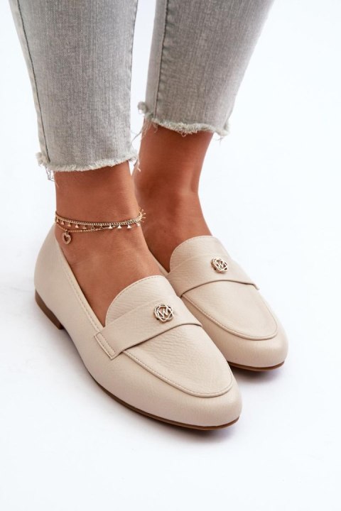 Mokasyny Model Sylvaine 24PB98-6990 Beige - Step in style Mokasyny Model Sylvaine 24PB98-6990 Beige - Step in style