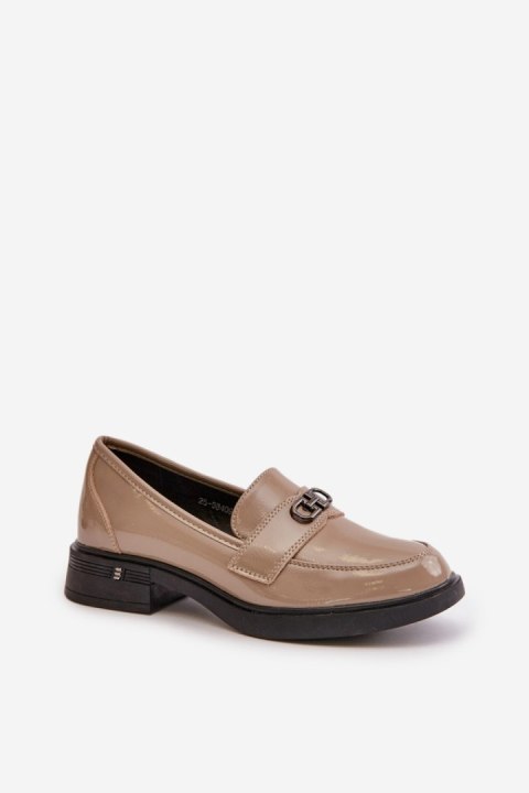 Mokasyny Model Vinceza 58409 Khaki Lakier - Step in style Mokasyny Model Vinceza 58409 Khaki Lakier - Step in style