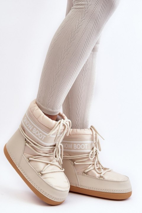 Śniegowce Model Soia NB619 Beige - Step in style Śniegowce Model Soia NB619 Beige - Step in style
