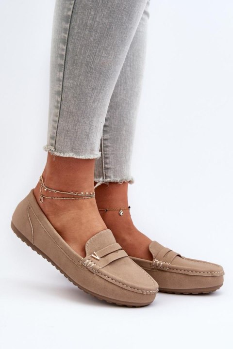 Mokasyny Model Iramarie DF879 Beige - Step in style Mokasyny Model Iramarie DF879 Beige - Step in style