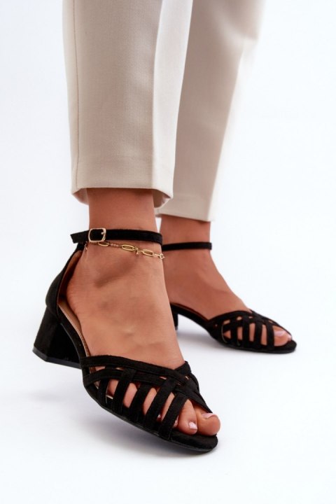 Sandały Model Monsha JH295P Black - Step in style Sandały Model Monsha JH295P Black - Step in style