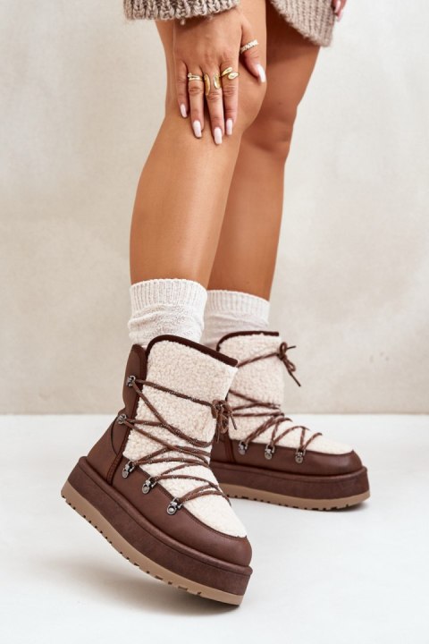 Śniegowce Model Riaviana 24889 Brown - Step in style Śniegowce Model Riaviana 24889 Brown - Step in style