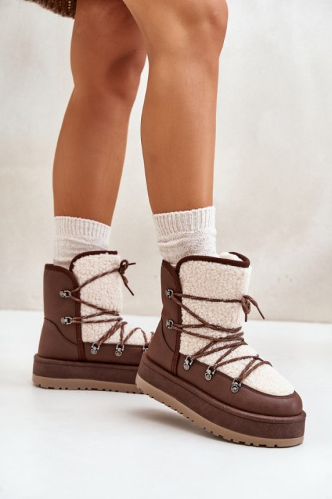 Śniegowce Model Riaviana 24889 Brown - Step in style Śniegowce Model Riaviana 24889 Brown - Step in style