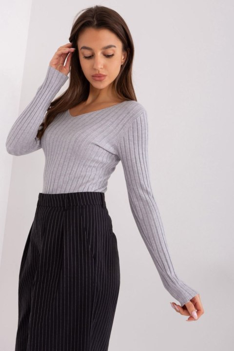 Sweter Damski Model PM-SW-PM1088.25 Light Grey - Factory Price Sweter Damski Model PM-SW-PM1088.25 Light Grey - Factory Price