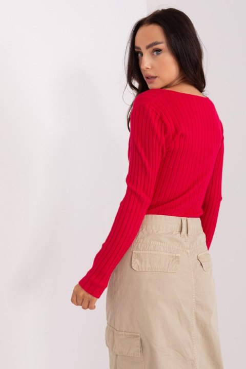 Sweter Damski Model PM-SW-PM1088.25 Red - Factory Price Sweter Damski Model PM-SW-PM1088.25 Red - Factory Price