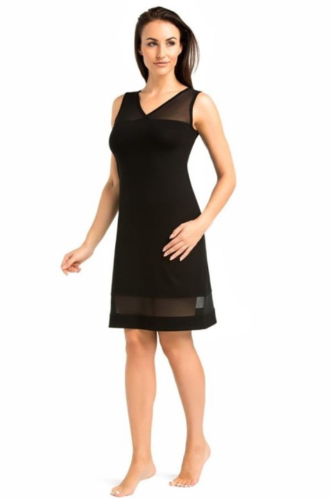 Koszulka nocna Koszula Nocna Model Betti 2808 Black - Teyli Koszulka nocna Koszula Nocna Model Betti 2808 Black - Teyli