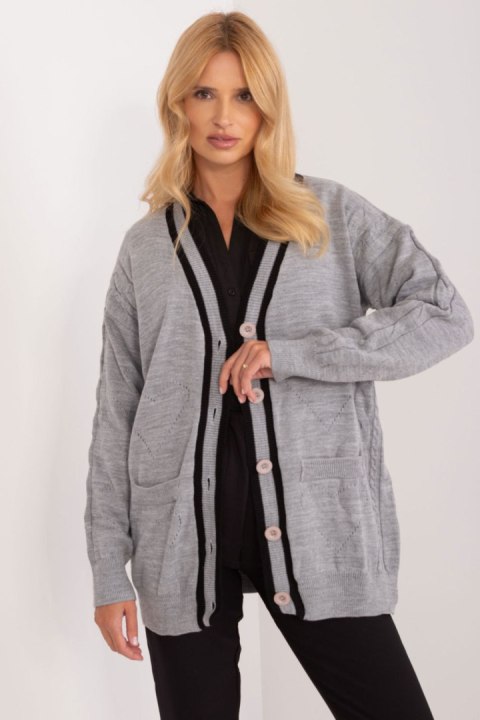 Sweter Damski Model BA-SW-12055.14X Grey - Badu Sweter Damski Model BA-SW-12055.14X Grey - Badu