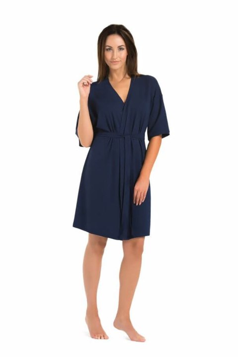 Szlafrok Damski Model Maddalena 2902 Navy - Teyli Szlafrok Damski Model Maddalena 2902 Navy - Teyli