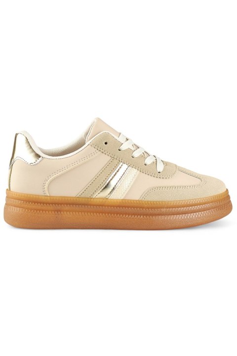 Buty Sportowe Model A185BE Beige - PRIMO Buty Sportowe Model A185BE Beige - PRIMO