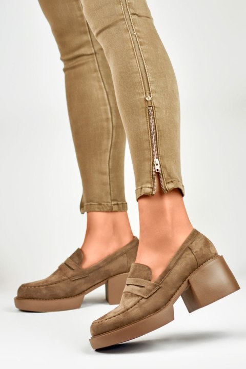 Półbuty Model GD-FL791TA Beige - PRIMO Półbuty Model GD-FL791TA Beige - PRIMO