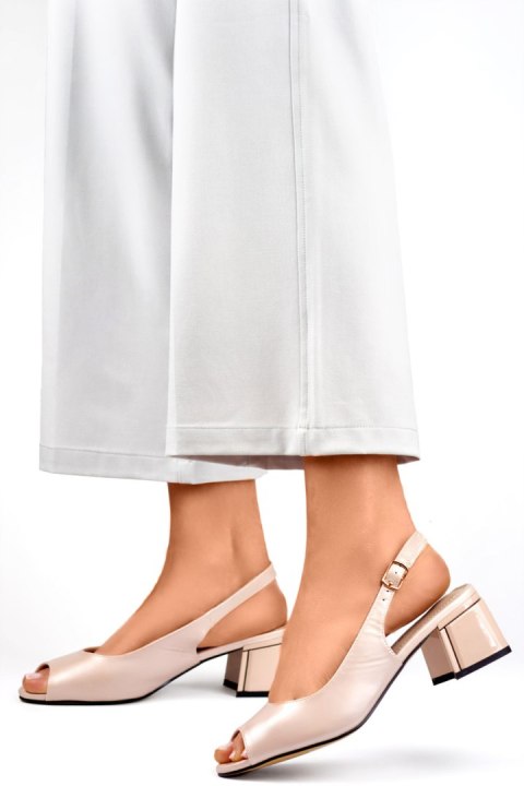 Czółenka Model GD-FL1395L.BE Beige - PRIMO Czółenka Model GD-FL1395L.BE Beige - PRIMO