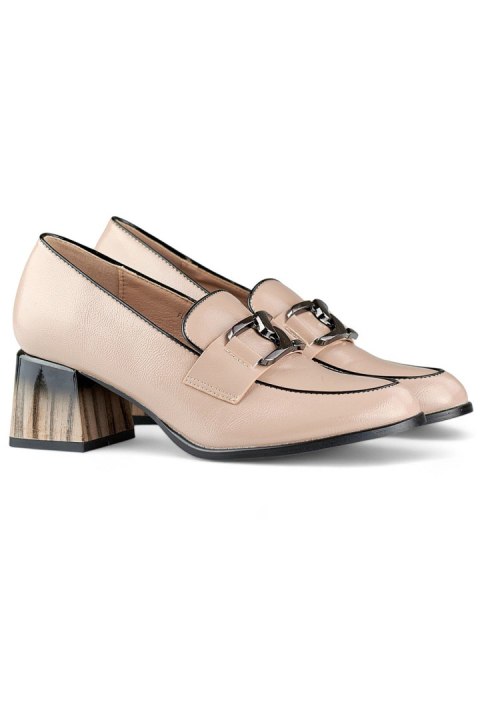 Czółenka Model GD-FL477D.BE Beige - PRIMO Czółenka Model GD-FL477D.BE Beige - PRIMO