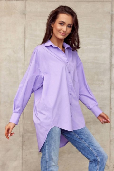 Carolina - koszula damska oversize z imitacją kieszeni Carolina - koszula damska oversize z imitacją kieszeni