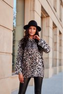 Larisa - wzorzysta koszula z rozszerzanymi rękawami