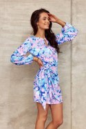 Eliana - sukienka mini z wiązaniem z boku i łezką przy dekolcie