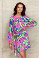 Eliana - sukienka mini z wiązaniem z boku i łezką przy dekolcie