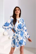 Eliana - sukienka mini z wiązaniem z boku i łezką przy dekolcie