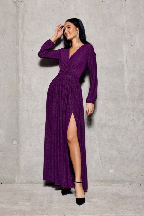 Tiffany - brokatowa sukienka maxi z długim rękawem Tiffany - brokatowa sukienka maxi z długim rękawem