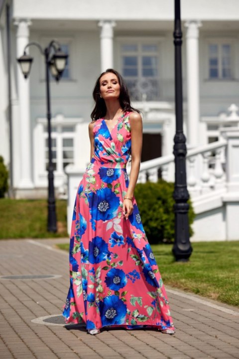 Verena - przekładana sukienka maxi na grubych ramiączkach Verena - przekładana sukienka maxi na grubych ramiączkach