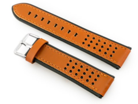 Pasek skórzany do zegarka W80 brązowy/czarny 22mm Pasek skórzany do zegarka W80 brązowy/czarny 22mm