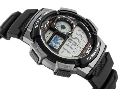 ZEGAREK MĘSKI CASIO AE-1000W 1BVDF (zd073g) - WORLD TIME + BOX ZEGAREK MĘSKI CASIO AE-1000W 1BVDF (zd073g) - WORLD TIME + BOX