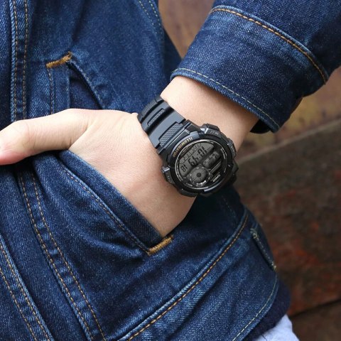 ZEGAREK MĘSKI CASIO AE-1000W 1BVDF (zd073g) - WORLD TIME + BOX ZEGAREK MĘSKI CASIO AE-1000W 1BVDF (zd073g) - WORLD TIME + BOX
