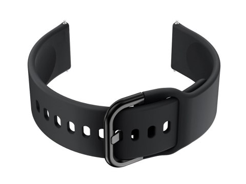 Pasek gumowy do smartwatch U01 - czarny/czarny - 20mm Pasek gumowy do smartwatch U01 - czarny/czarny - 20mm