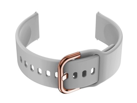 Pasek gumowy do smartwatch U01 - szary/rosegold - 18mm Pasek gumowy do smartwatch U01 - szary/rosegold - 18mm