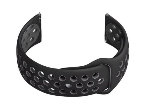 Pasek gumowy do smartwatch U11 - czarny/szary - 22mm Pasek gumowy do smartwatch U11 - czarny/szary - 22mm
