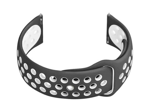 Pasek gumowy do smartwatch U11 - szary/biały - 22mm Pasek gumowy do smartwatch U11 - szary/biały - 22mm