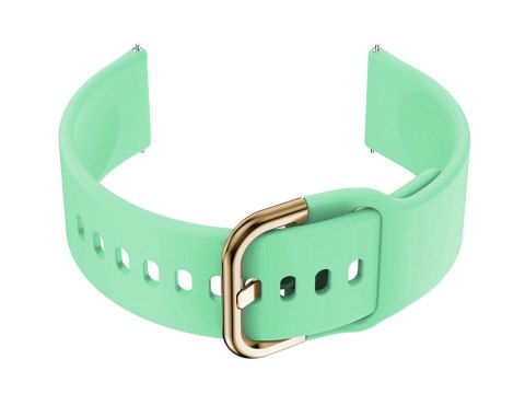 Pasek gumowy do smartwatch U01 - miętowy/złoty - 18mm Pasek gumowy do smartwatch U01 - miętowy/złoty - 18mm