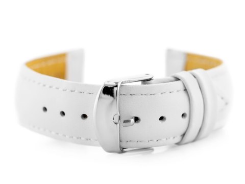 Pasek skórzany do zegarka W83L - biały - 20mm Pasek skórzany do zegarka W83L - biały - 20mm