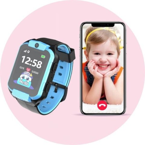 SMARTWATCH DZIECIĘCY PACIFIC 32-2 KIDS - blue / black (sy028b) SMARTWATCH DZIECIĘCY PACIFIC 32-2 KIDS - blue / black (sy028b)