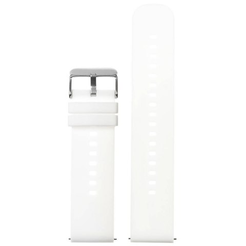 Pasek gumowy do zegarka U27 - biały/srebrny - 22mm Pasek gumowy do zegarka U27 - biały/srebrny - 22mm
