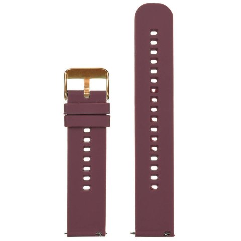 Pasek gumowy do zegarka U27 - fioletowy/rosegold - 22mm Pasek gumowy do zegarka U27 - fioletowy/rosegold - 22mm