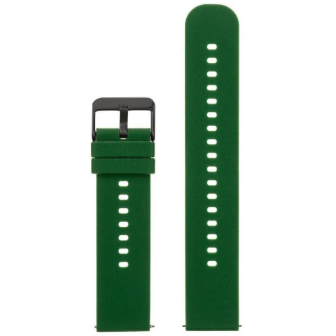 Pasek gumowy do zegarka U27 - ciemnozielony/czarny - 20mm Pasek gumowy do zegarka U27 - ciemnozielony/czarny - 20mm