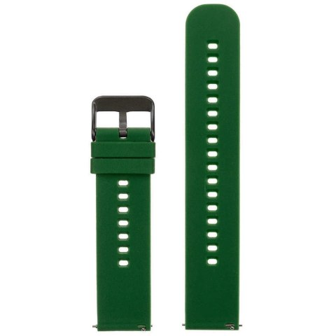 Pasek gumowy do zegarka U27 - ciemnozielony/czarny - 20mm Pasek gumowy do zegarka U27 - ciemnozielony/czarny - 20mm