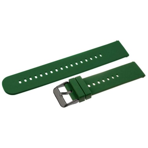 Pasek gumowy do zegarka U27 - ciemnozielony/czarny - 20mm Pasek gumowy do zegarka U27 - ciemnozielony/czarny - 20mm