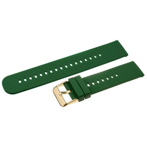 Pasek gumowy do zegarka U27 - ciemnozielony/złoty - 18mm Pasek gumowy do zegarka U27 - ciemnozielony/złoty - 18mm